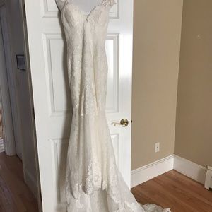 Mermaid style, wedding dress, with train